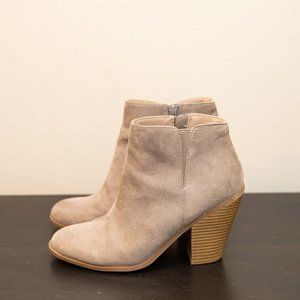 Suede Block Heel Chelsea Boot